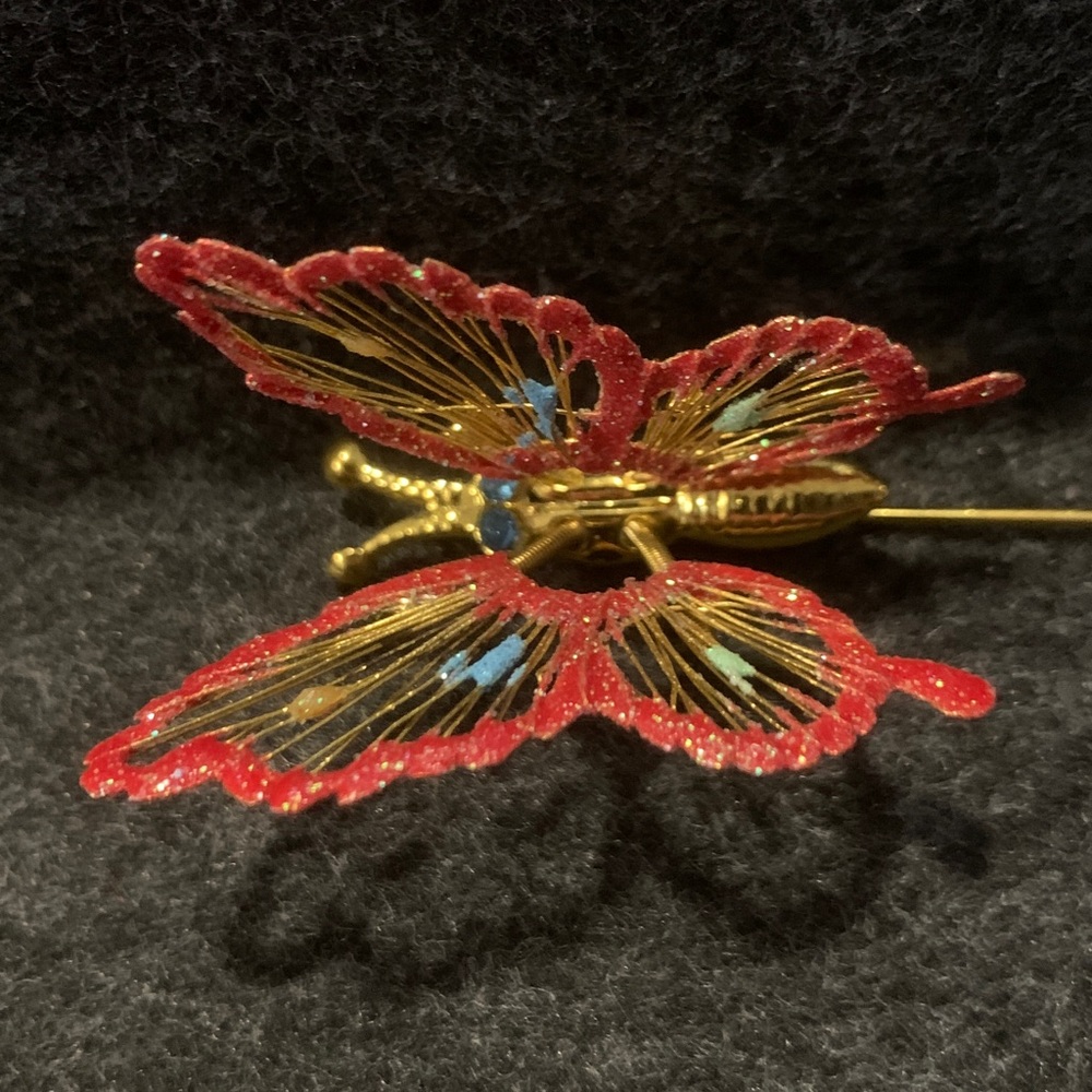 Red and Gold Butterfly 🦋 Pin